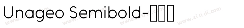 Unageo Semibold字体转换